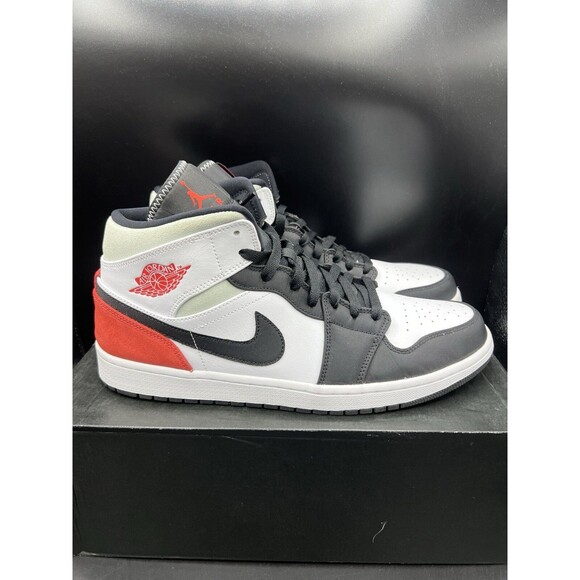Air Jordan 1 Mid \'Red Black Toe\' Men’s Size 13 (852542-100) VNDS OG ALL CLEAN! main image 9
